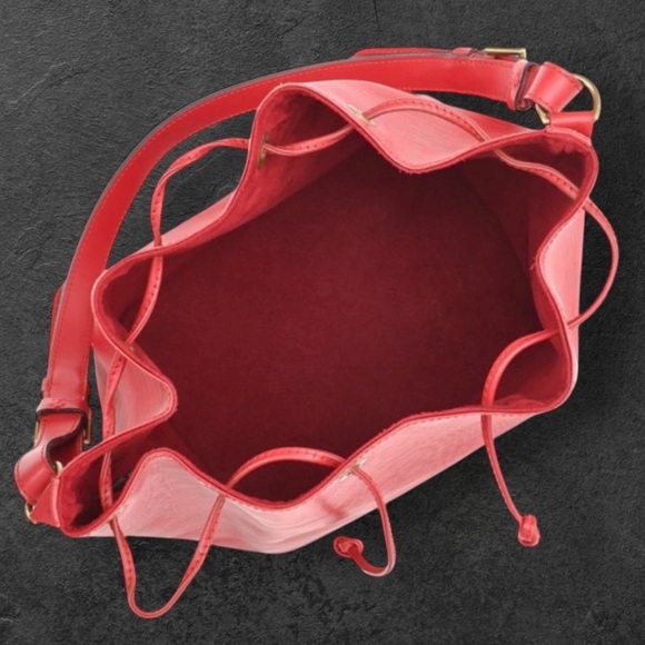 Louis Vuitton Shoulder Bag Petit Noe Epi Leather Red Drawstring Purse M44107 - Picture 3 of 14